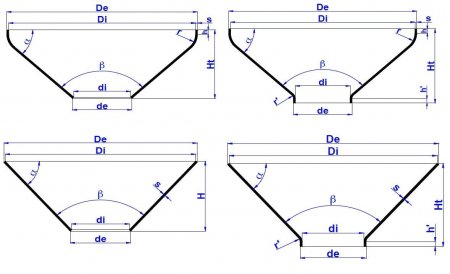 Концентрическое днище / Конический переход