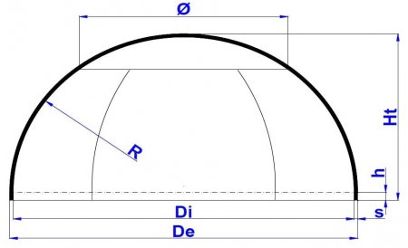 Лепестковое неотбортованное / Полусферическое днище